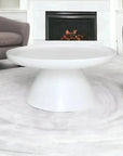 Aria Resin White Round Coffee Table - LOOMLAN - Artesia - Outdoor Coffee Tables
