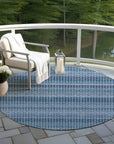 LOOMLAN Rugs Ariaelle Blue Washable Indoor-Outdoor Rug