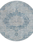 LOOMLAN Rugs Arienne Blue Washable Indoor-Outdoor Rug