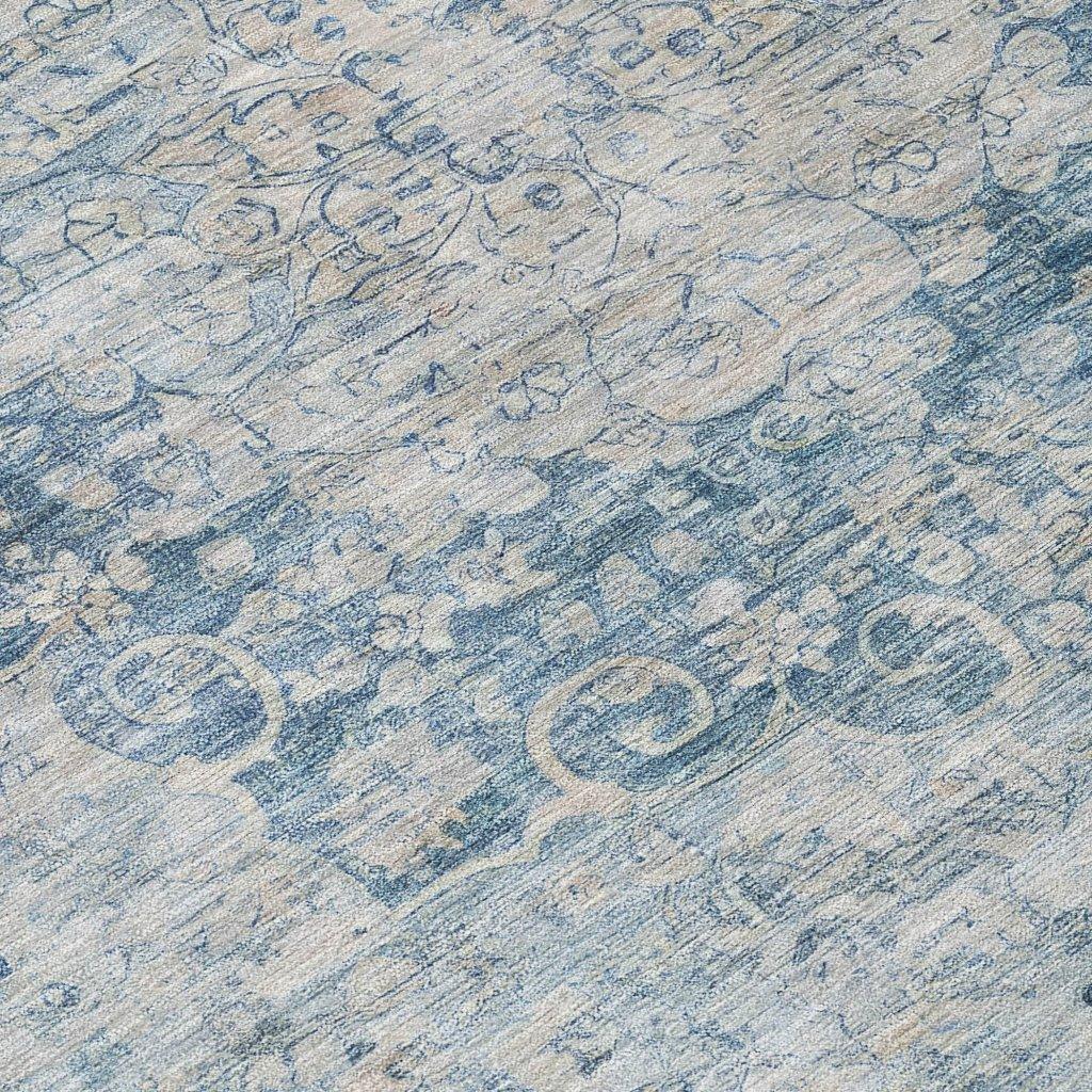 LOOMLAN Rugs Arienne Blue Washable Indoor-Outdoor Rug