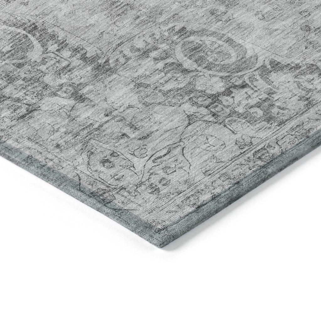 LOOMLAN Rugs Arienne Gray Washable Indoor-Outdoor Rug