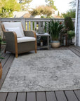 LOOMLAN Rugs Arienne Gray Washable Indoor-Outdoor Rug