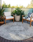 LOOMLAN Rugs Arienne Gray Washable Indoor-Outdoor Rug
