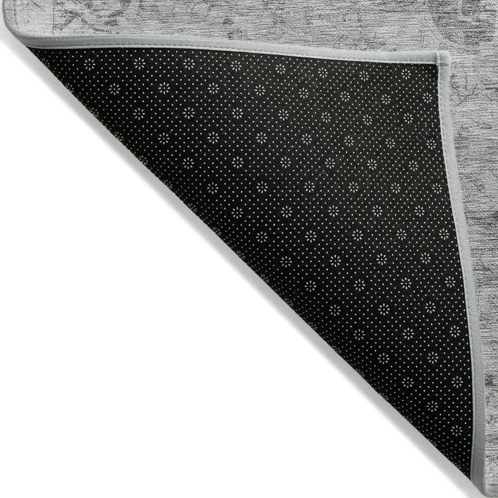 LOOMLAN Rugs Arienne Gray Washable Indoor-Outdoor Rug