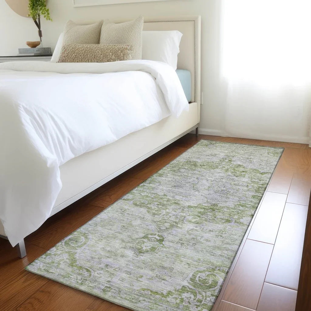 LOOMLAN Rugs Arienne Olive Washable Indoor-Outdoor Rug
