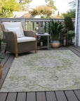 LOOMLAN Rugs Arienne Olive Washable Indoor-Outdoor Rug