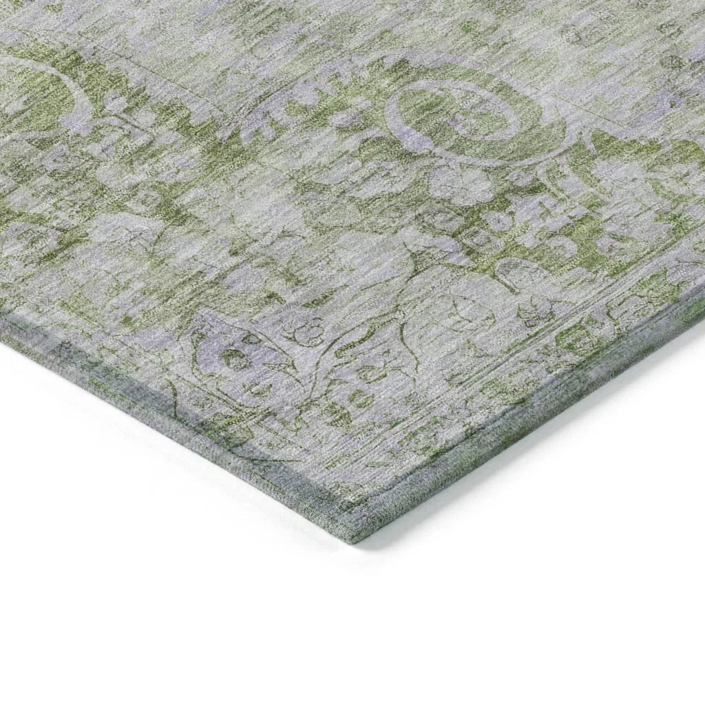 LOOMLAN Rugs Arienne Olive Washable Indoor-Outdoor Rug