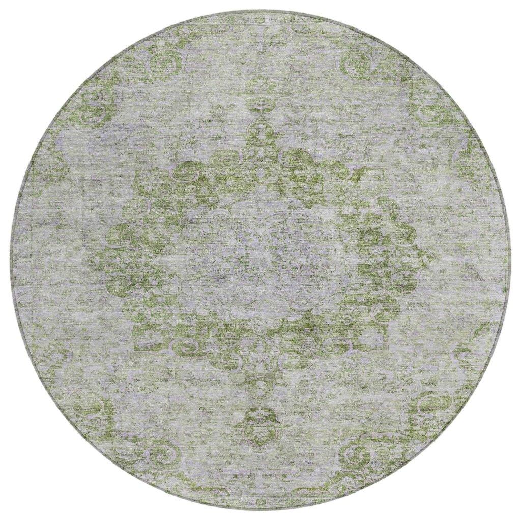 LOOMLAN Rugs Arienne Olive Washable Indoor-Outdoor Rug