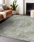 LOOMLAN Rugs Arienne Olive Washable Indoor-Outdoor Rug