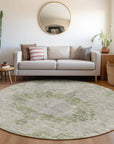 LOOMLAN Rugs Arienne Olive Washable Indoor-Outdoor Rug