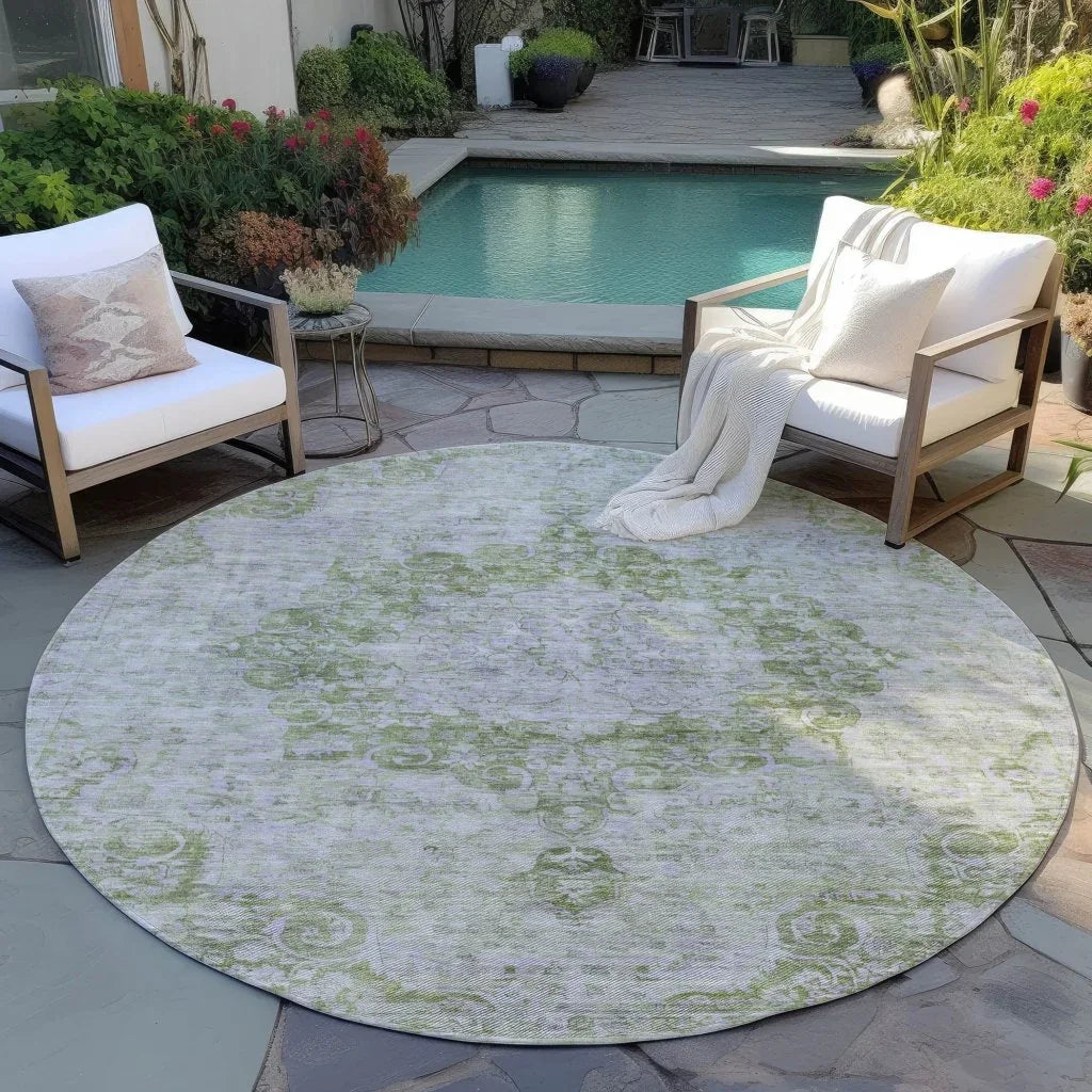 LOOMLAN Rugs Arienne Olive Washable Indoor-Outdoor Rug