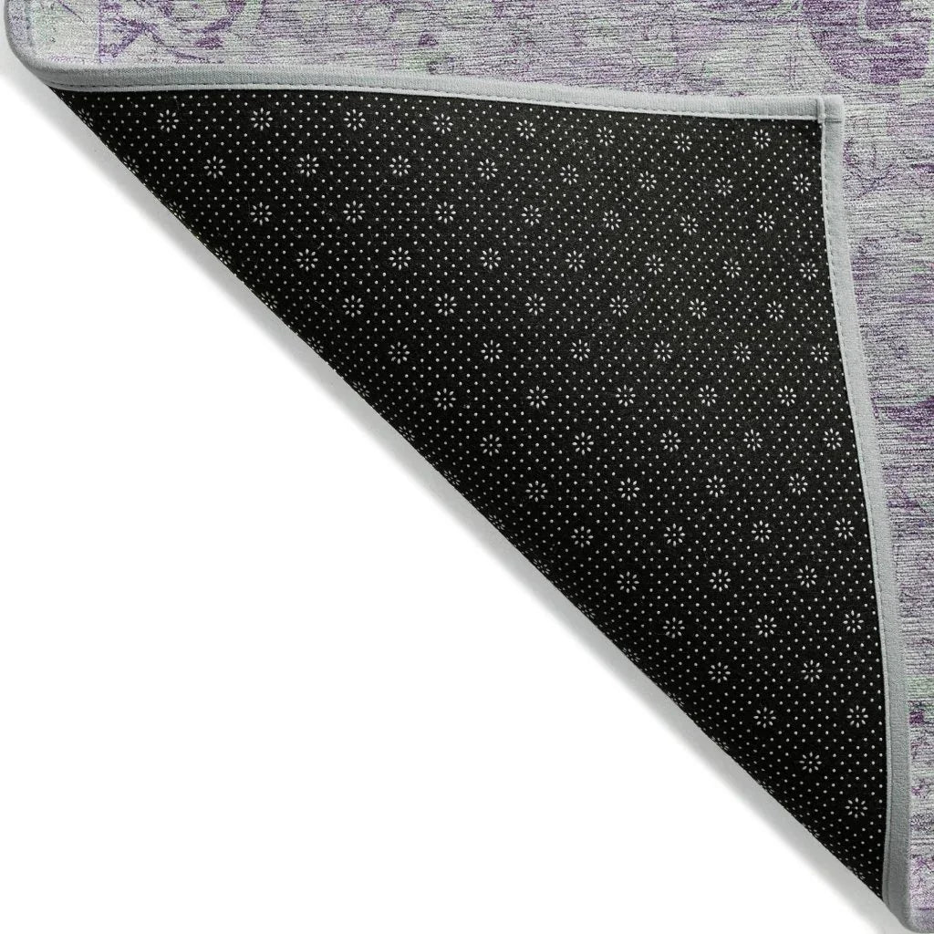LOOMLAN Rugs Arienne Purple Washable Indoor-Outdoor Rug