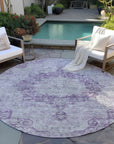 LOOMLAN Rugs Arienne Purple Washable Indoor-Outdoor Rug
