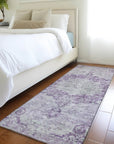 LOOMLAN Rugs Arienne Purple Washable Indoor-Outdoor Rug