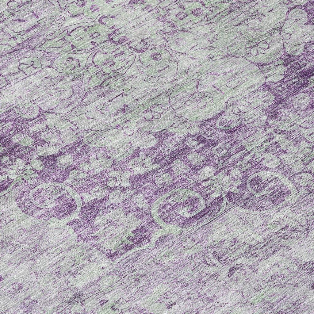 LOOMLAN Rugs Arienne Purple Washable Indoor-Outdoor Rug