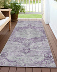 LOOMLAN Rugs Arienne Purple Washable Indoor-Outdoor Rug