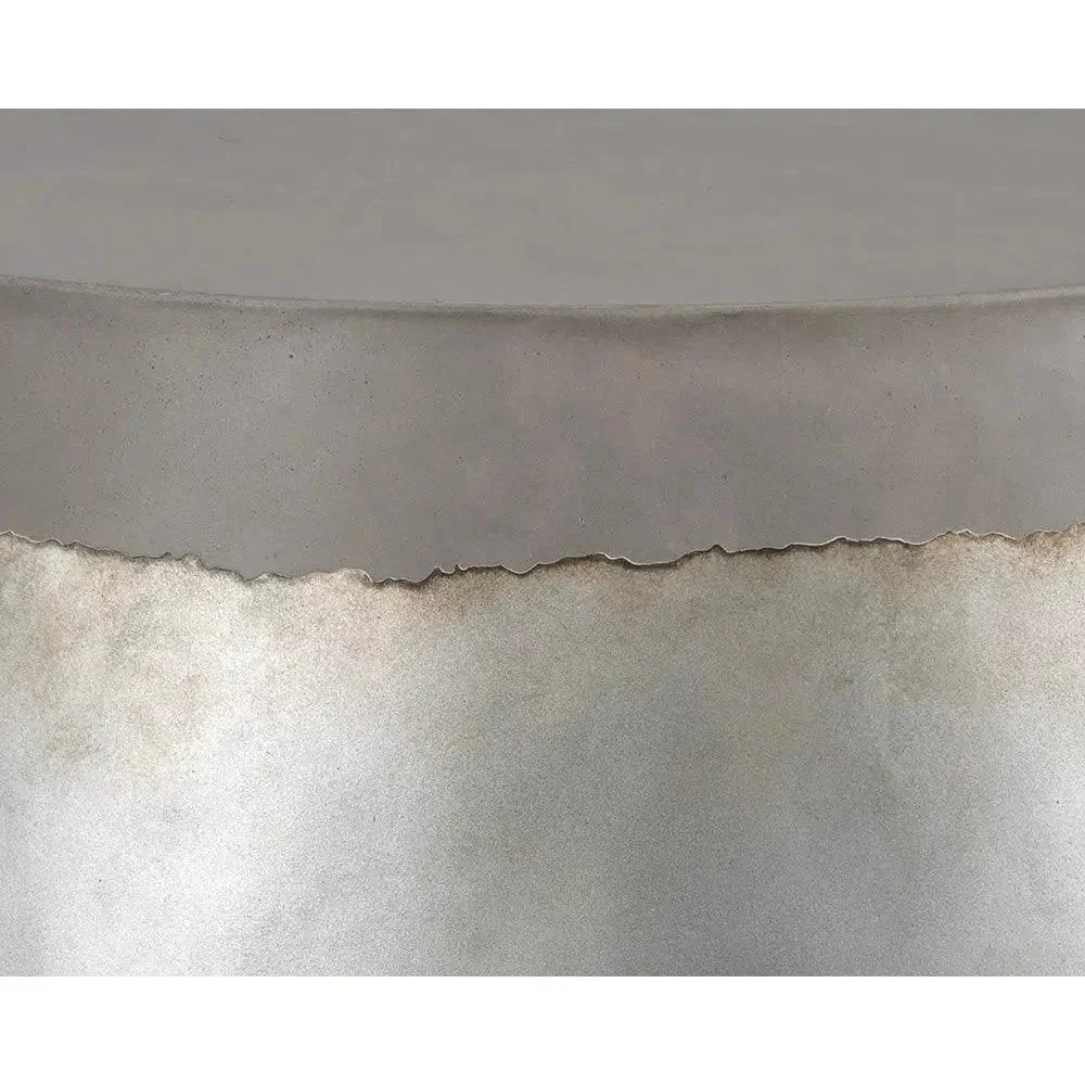 Aries Concrete Outdoor Round Coffee Table - LOOMLAN - SUNPAN - Outdoor Coffee Tables