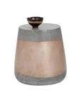 Aries Concrete Outdoor Round End Table - LOOMLAN - SUNPAN - Outdoor Side Tables