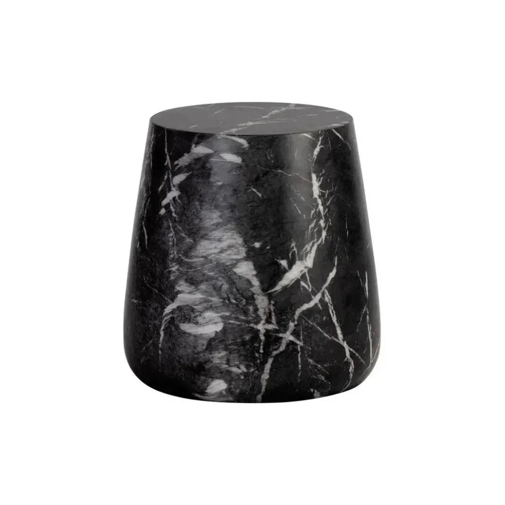 Aries Concrete Outdoor Round End Table - LOOMLAN - SUNPAN - Outdoor Side Tables