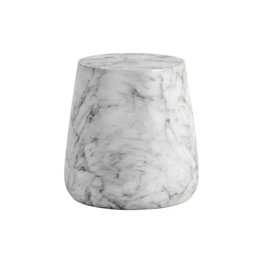 Aries Concrete Outdoor Round End Table - LOOMLAN - SUNPAN - Outdoor Side Tables