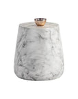 Aries Concrete Outdoor Round End Table - LOOMLAN - SUNPAN - Outdoor Side Tables