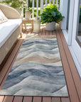 LOOMLAN Rugs Arionelle Blue Washable Indoor-Outdoor Rug