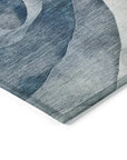 LOOMLAN Rugs Arionelle Blue Washable Indoor-Outdoor Rug