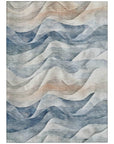 LOOMLAN Rugs Arionelle Blue Washable Indoor-Outdoor Rug
