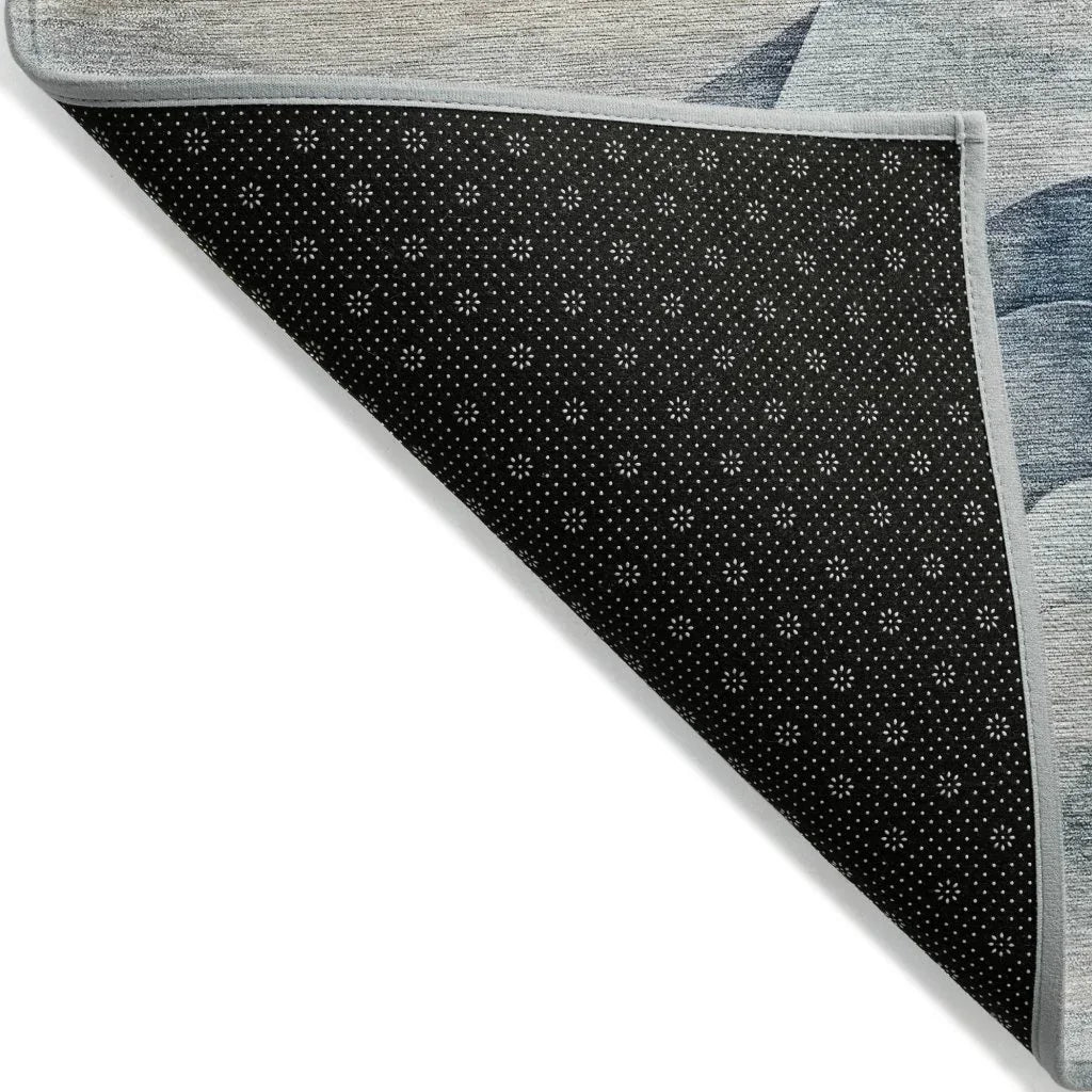 LOOMLAN Rugs Arionelle Blue Washable Indoor-Outdoor Rug