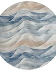 LOOMLAN Rugs Arionelle Blue Washable Indoor-Outdoor Rug