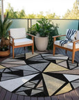 LOOMLAN Rugs Aristea Black Washable Indoor-Outdoor Rug