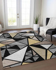 LOOMLAN Rugs Aristea Black Washable Indoor-Outdoor Rug