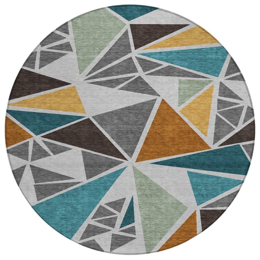 LOOMLAN Rugs Aristea Gray Washable Indoor-Outdoor Rug