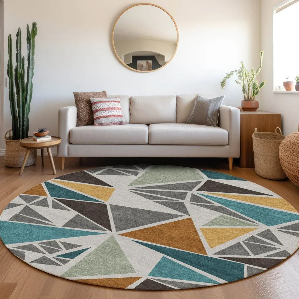 LOOMLAN Rugs Aristea Gray Washable Indoor-Outdoor Rug