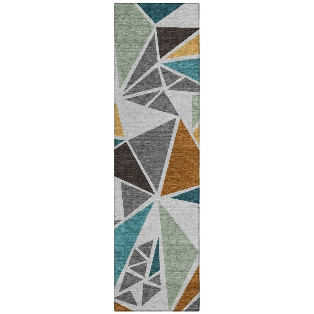 LOOMLAN Rugs Aristea Gray Washable Indoor-Outdoor Rug