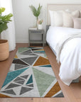 LOOMLAN Rugs Aristea Gray Washable Indoor-Outdoor Rug