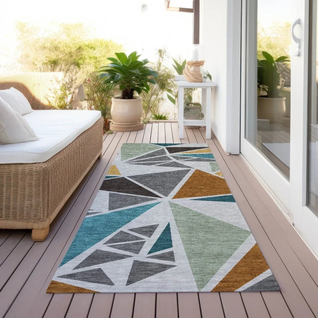 LOOMLAN Rugs Aristea Gray Washable Indoor-Outdoor Rug