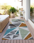 LOOMLAN Rugs Aristea Gray Washable Indoor-Outdoor Rug