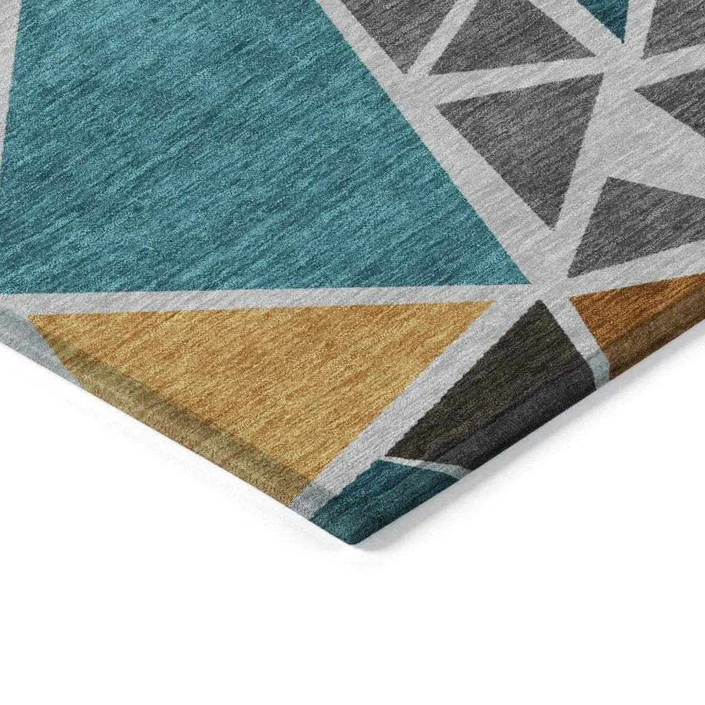 LOOMLAN Rugs Aristea Gray Washable Indoor-Outdoor Rug