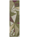 LOOMLAN Rugs Aristea Green Washable Indoor-Outdoor Rug