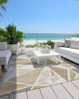 LOOMLAN Rugs Aristea Ivory Washable Indoor-Outdoor Rug