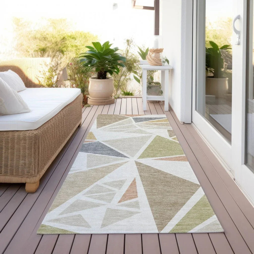 LOOMLAN Rugs Aristea Ivory Washable Indoor-Outdoor Rug