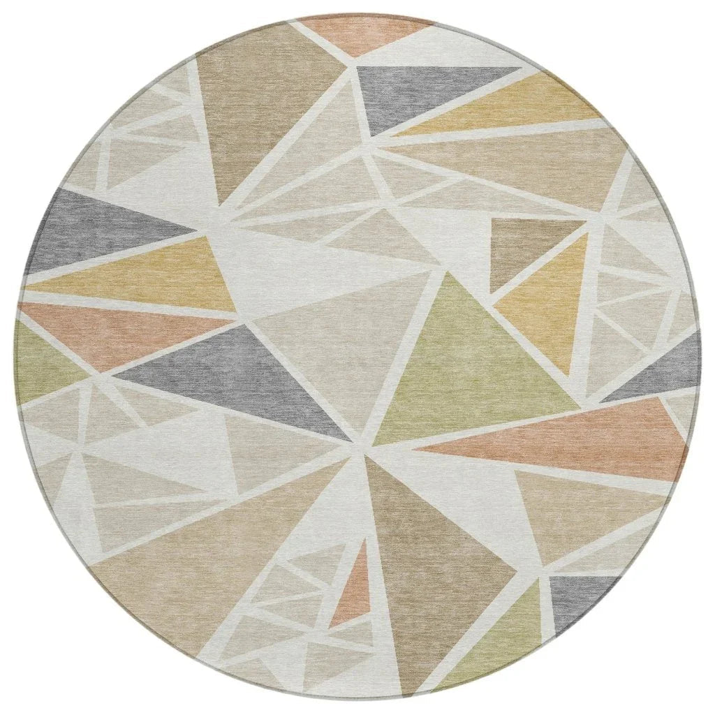 LOOMLAN Rugs Aristea Ivory Washable Indoor-Outdoor Rug