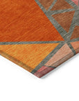 LOOMLAN Rugs Aristea Orange Washable Indoor-Outdoor Rug