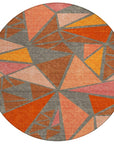 LOOMLAN Rugs Aristea Orange Washable Indoor-Outdoor Rug
