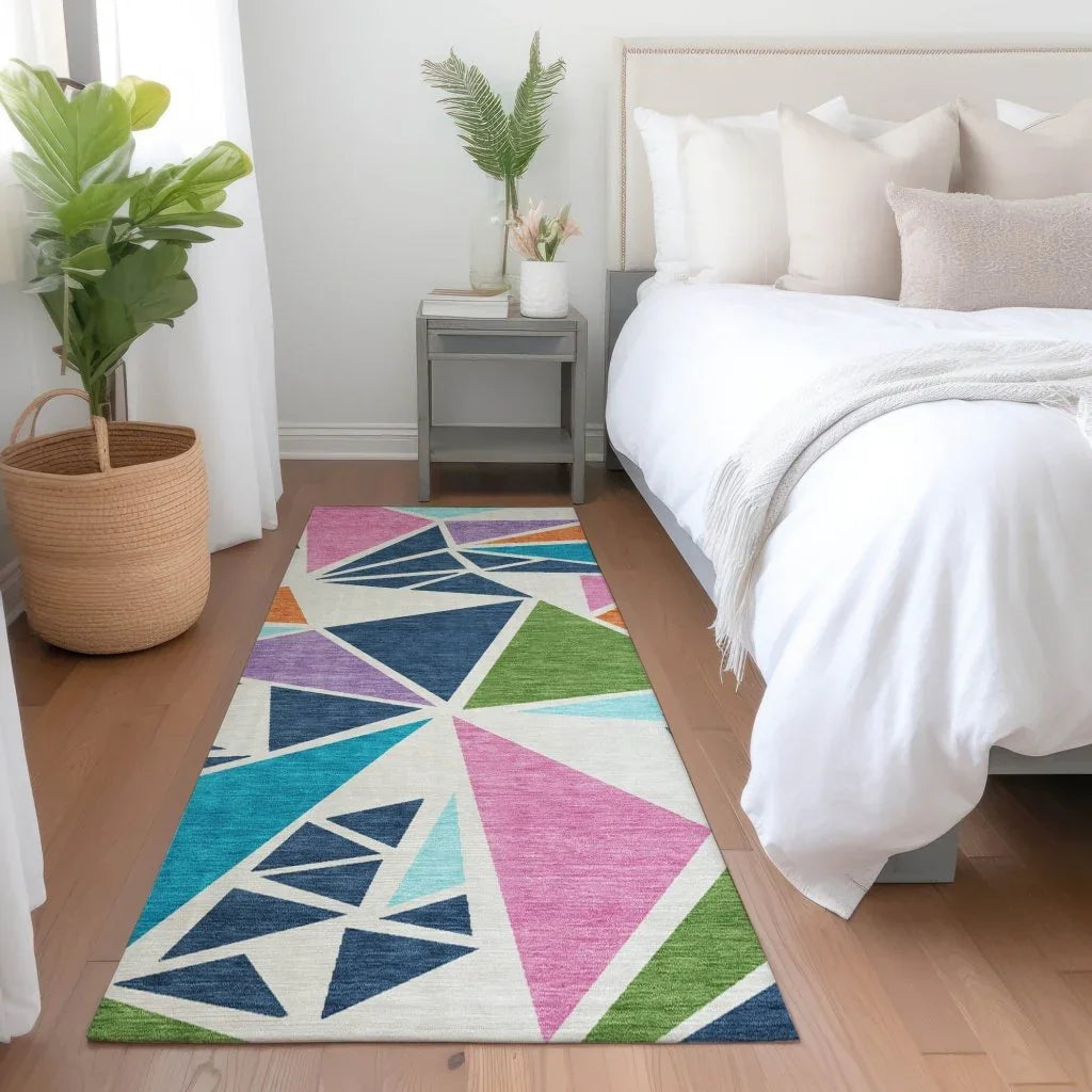 LOOMLAN Rugs Aristea White Washable Indoor-Outdoor Rug