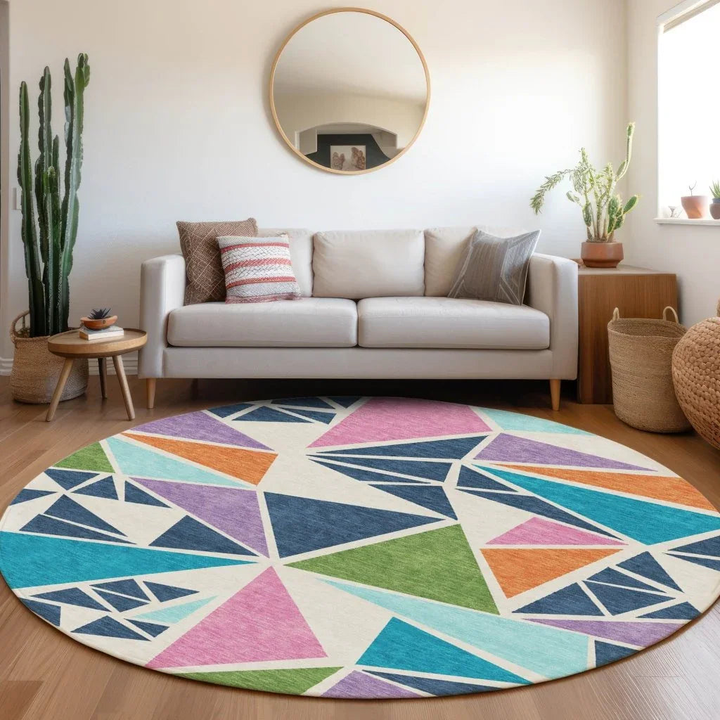 LOOMLAN Rugs Aristea White Washable Indoor-Outdoor Rug