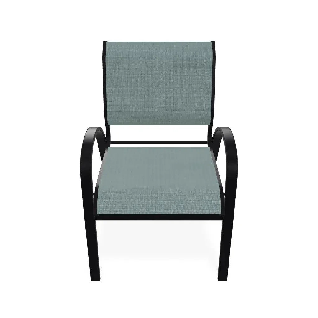 Aruba II Durable Sling Dining Stacking Cafe Chair - LOOMLAN - Telescope - Outdoor Accent Chairs