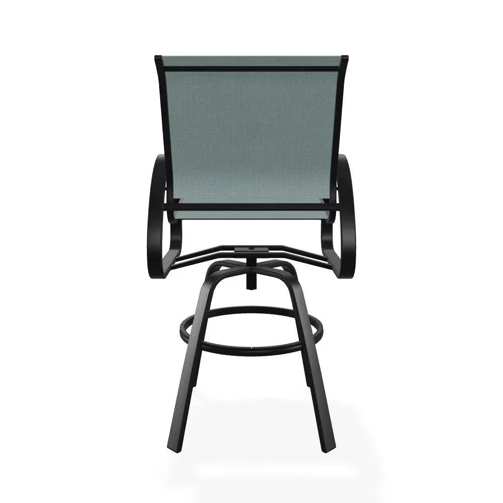 Aruba II Sling Bar Height Swivel Cafe Chair - LOOMLAN - Telescope - Outdoor Accent Chairs