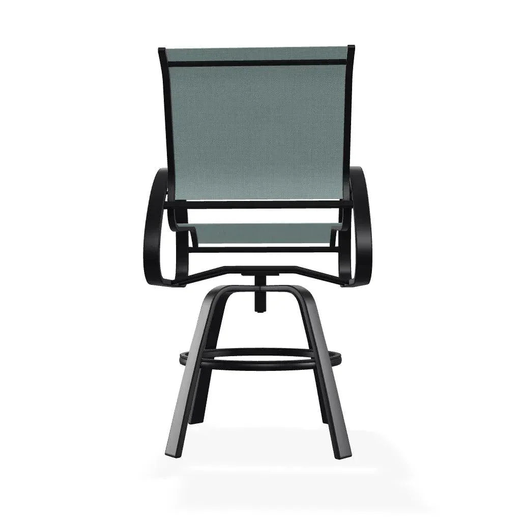 Aruba II Sling Dining Height Stacking Cafe Chair - LOOMLAN - Telescope - Outdoor Accent Chairs